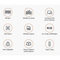 کیبورد کی کرون کی 2 Keychron K2 Wireless Mechanical Keyboard V2